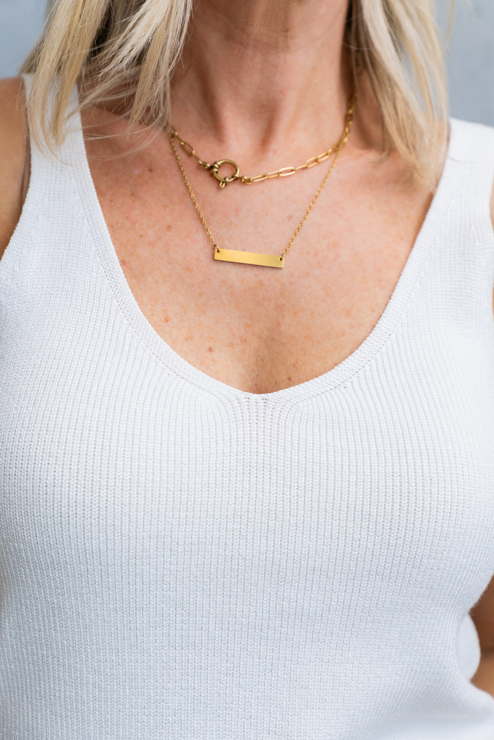 Eve Knit Tank - Vanilla