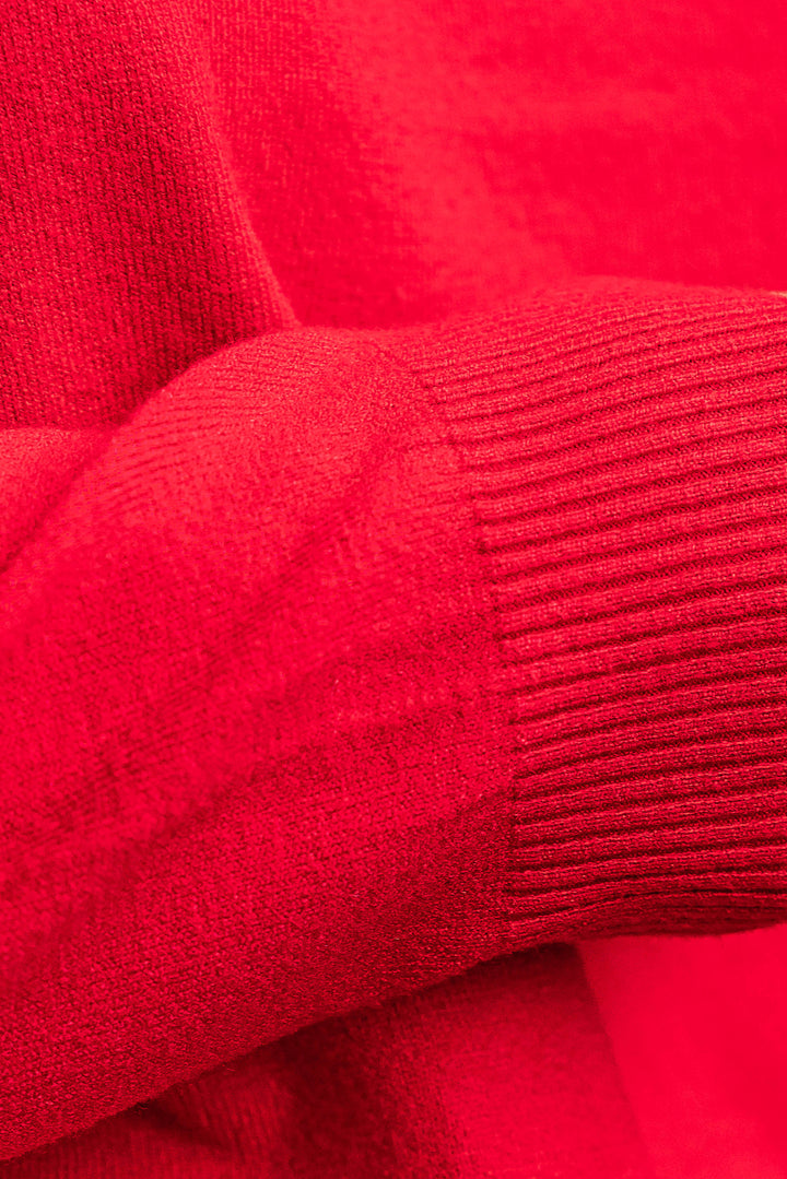 Basic Crew Sweater - Red