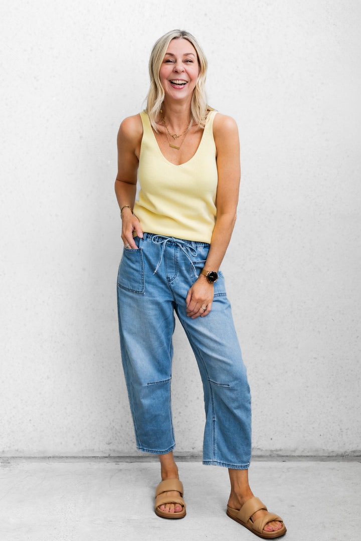 Eve Knit Tank - Lemon