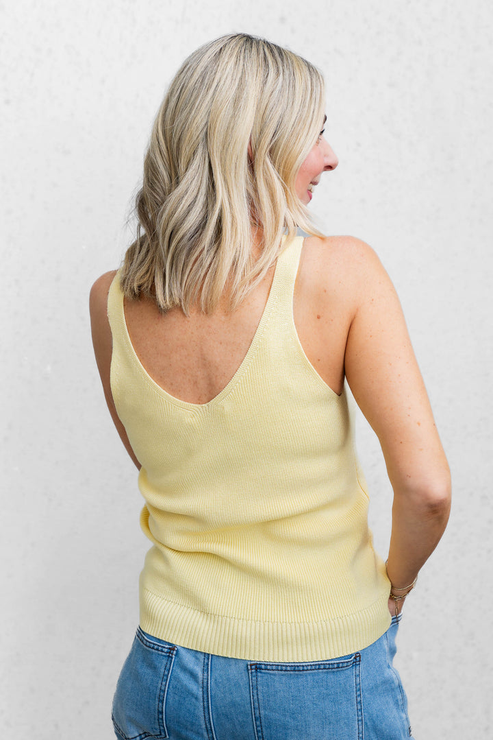 Eve Knit Tank - Lemon