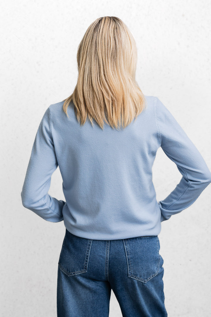 Basic Crew Sweater - Sky