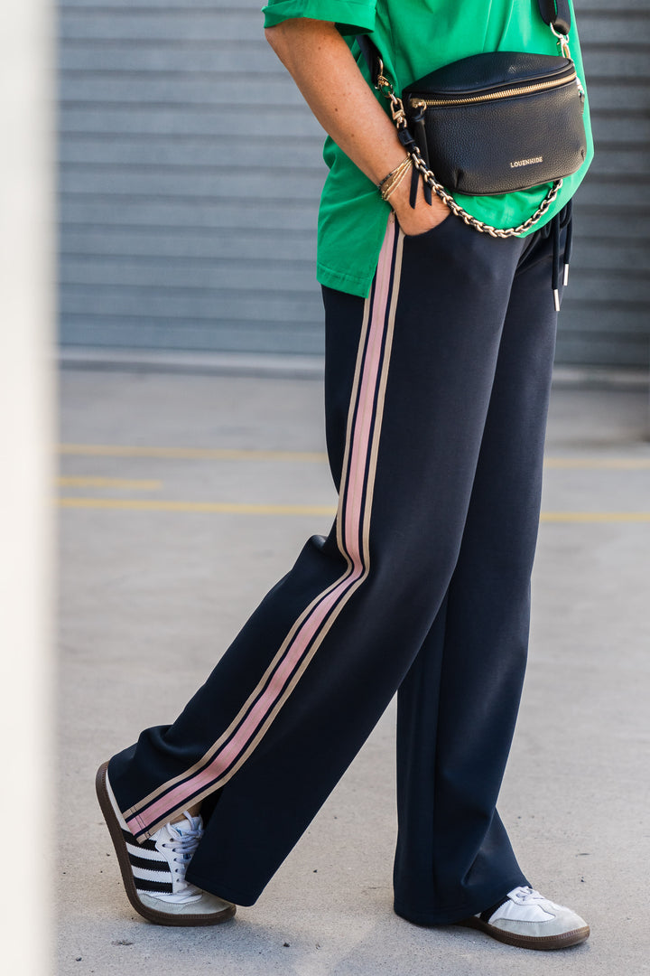 Maddox Pant - Navy/Blush