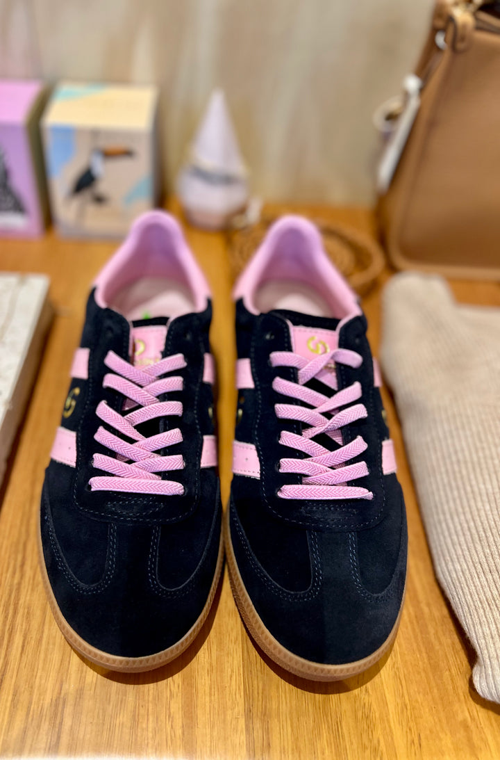 Parallel Suede Sneaker - Navy/Pink
