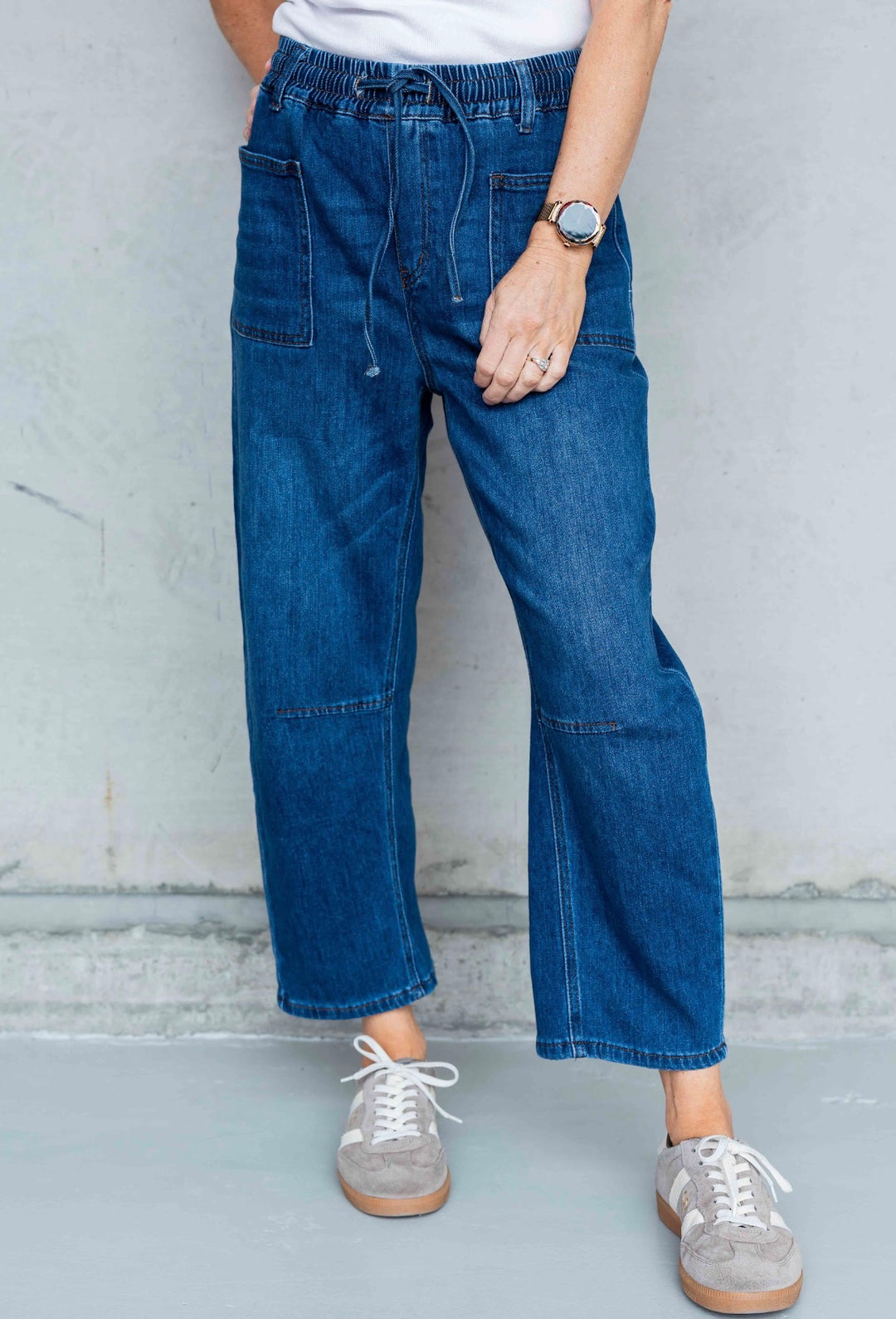 Barrel Jogger - Dark Wash