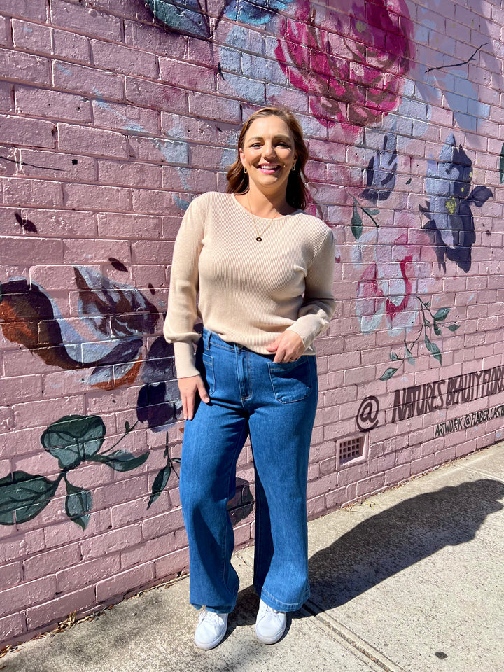 Isabella Rib Knit - Latte