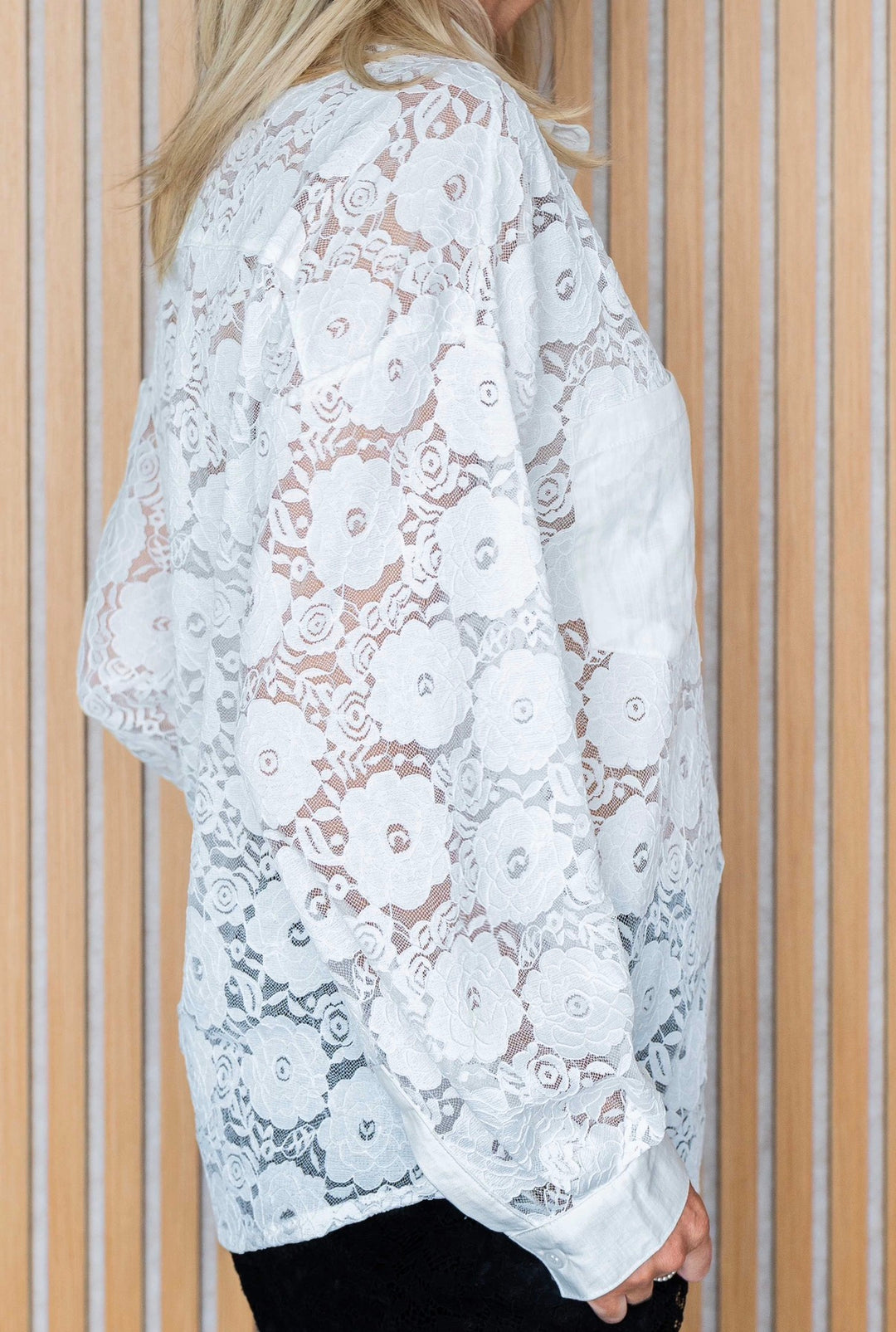Cream Lace Shirt