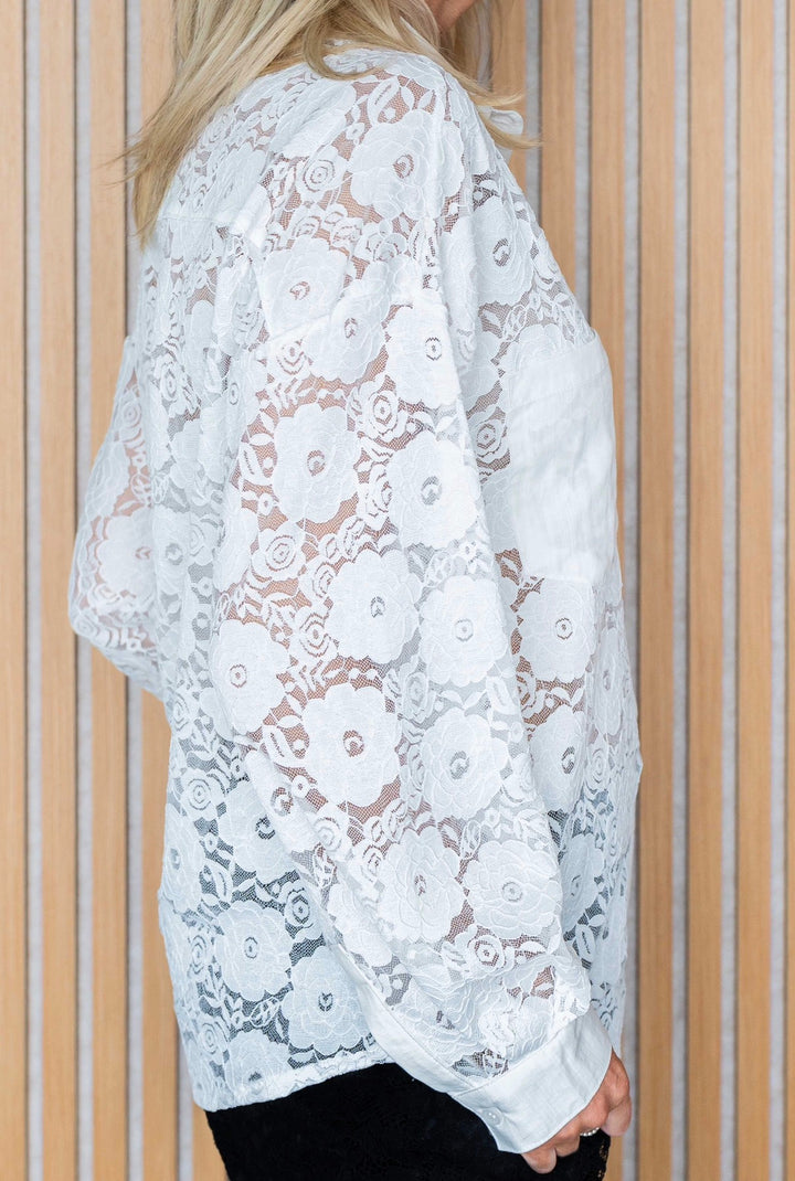 Cream Lace Shirt