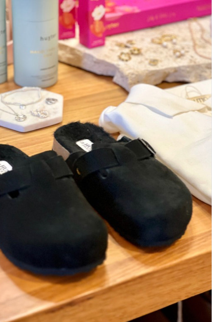 Lego Suede Mule - Black