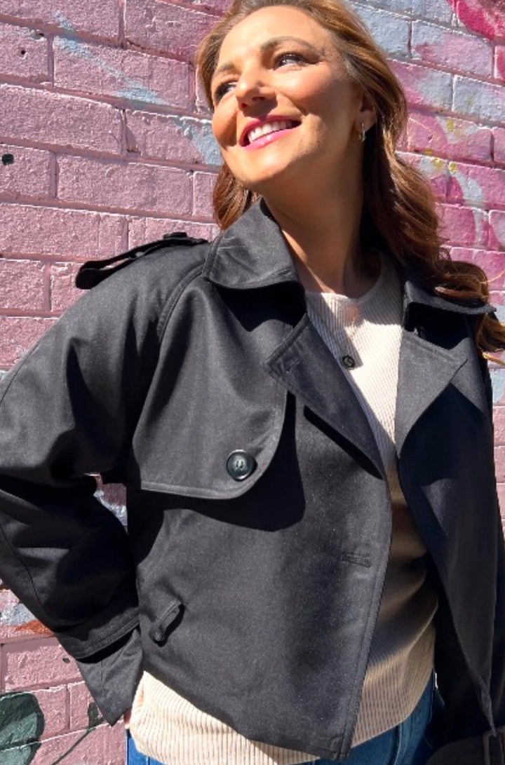 Crop Trench - Black