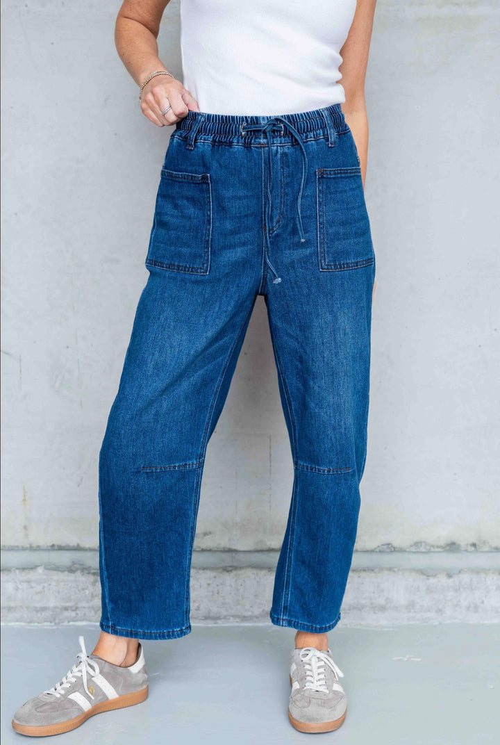 Barrel Jogger - Dark Wash