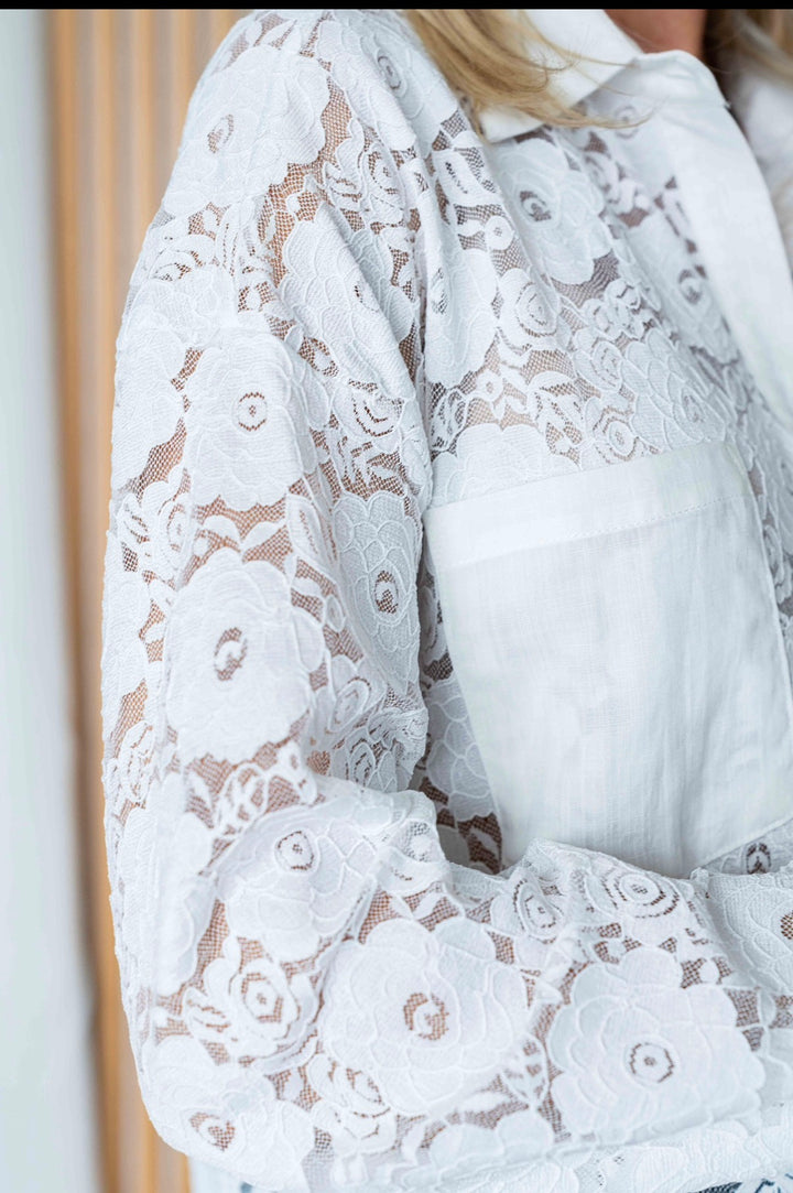 Cream Lace Shirt
