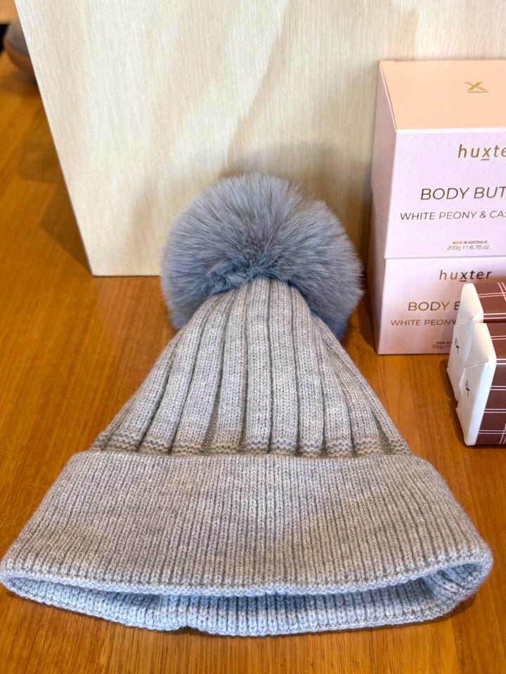 Rib Pom Pom Beanie - Various