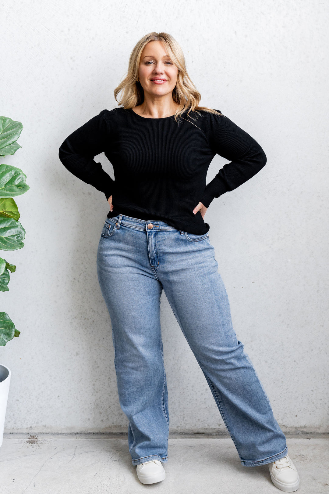 Isabella Rib Knit - Black