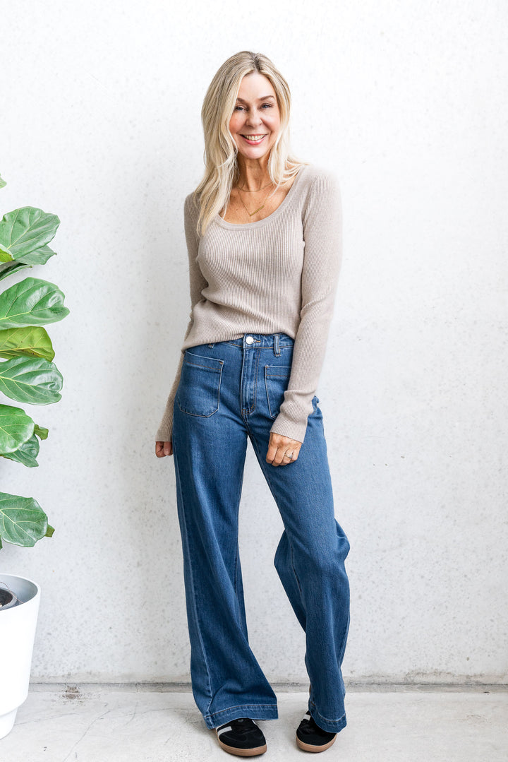 Sophie Wide Leg - Dark Wash