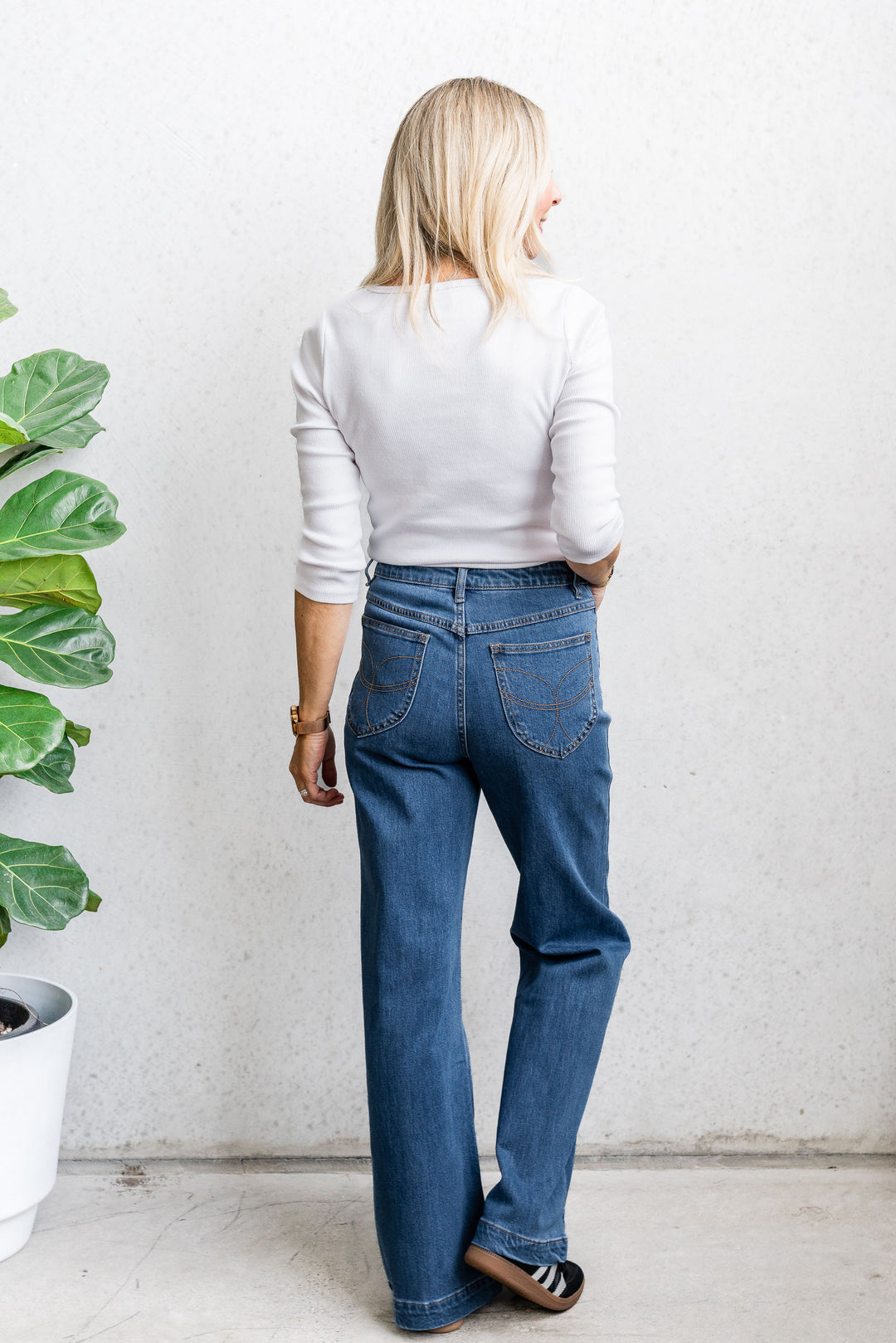 Sophie Wide Leg - Dark Wash