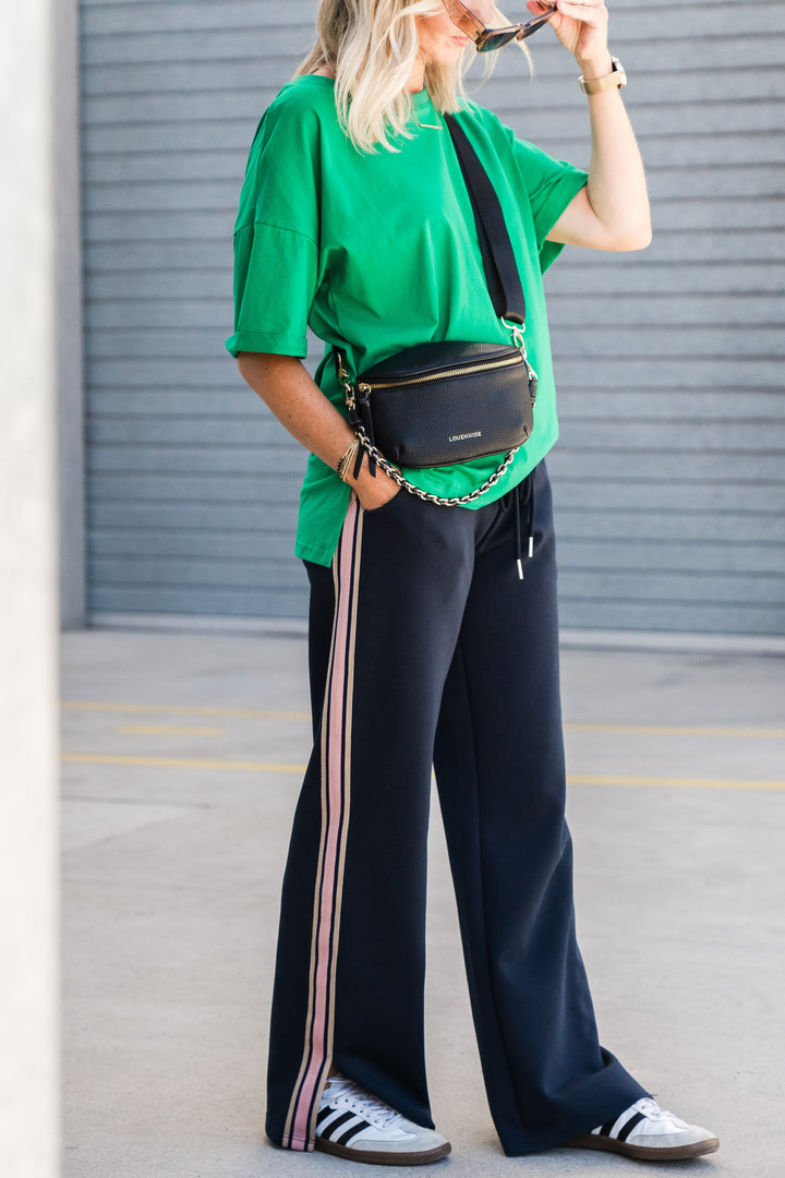 Maddox Pant - Navy/Blush