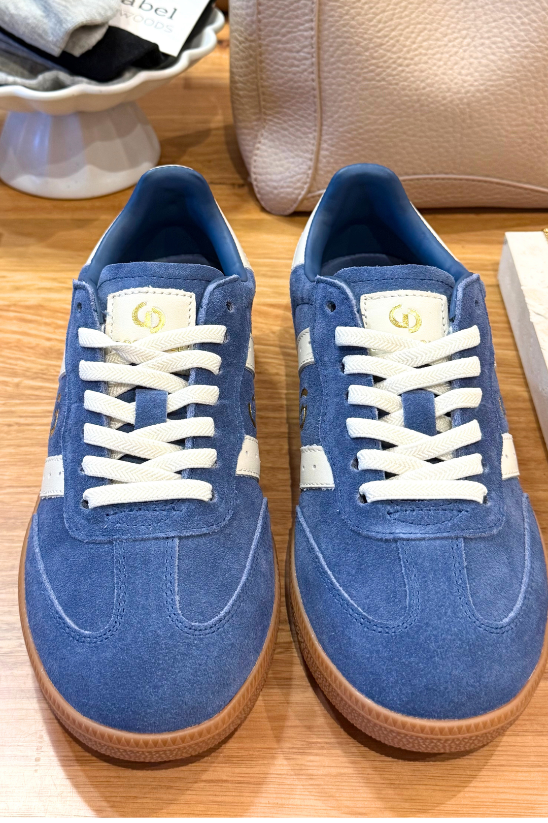 Parallel Suede Sneaker - Peacock/Ivory - Mabel and Woods