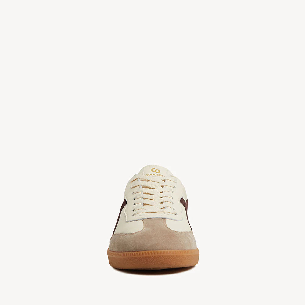 Crossroads Leather Sneaker - Ivory / Coffee