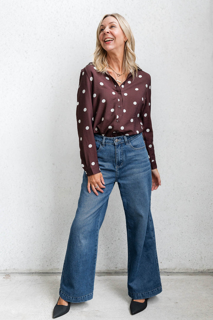 Greer Wide Leg Cuff Jean - Mabel and Woods