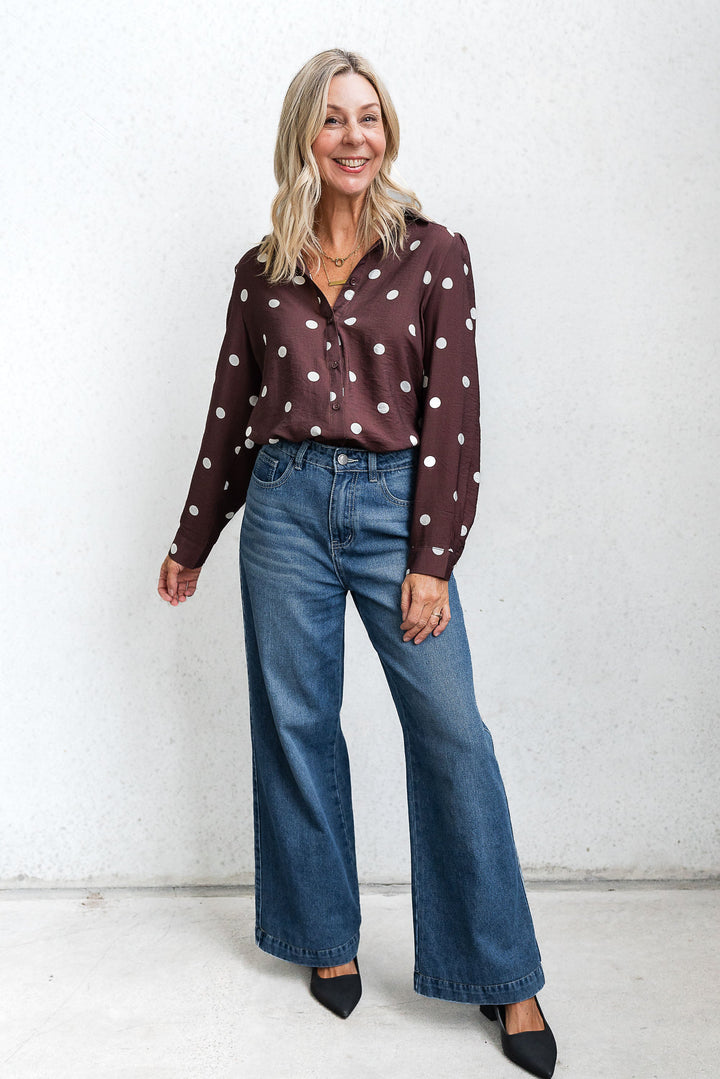 Greer Wide Leg Cuff Jean - Mabel and Woods