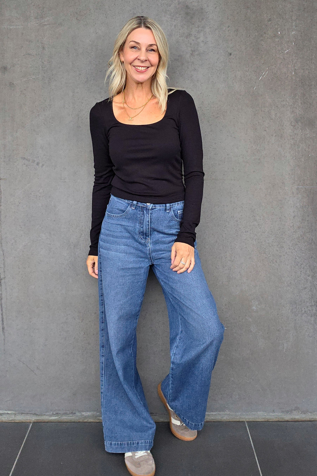 Greer Wide Leg Cuff Jean - Mabel and Woods