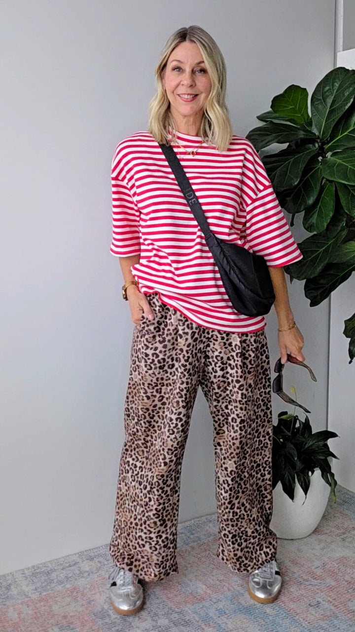 Riot Stripe Tee - Red