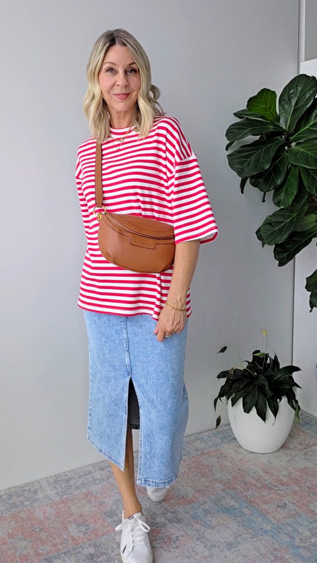 Riot Stripe Tee - Red