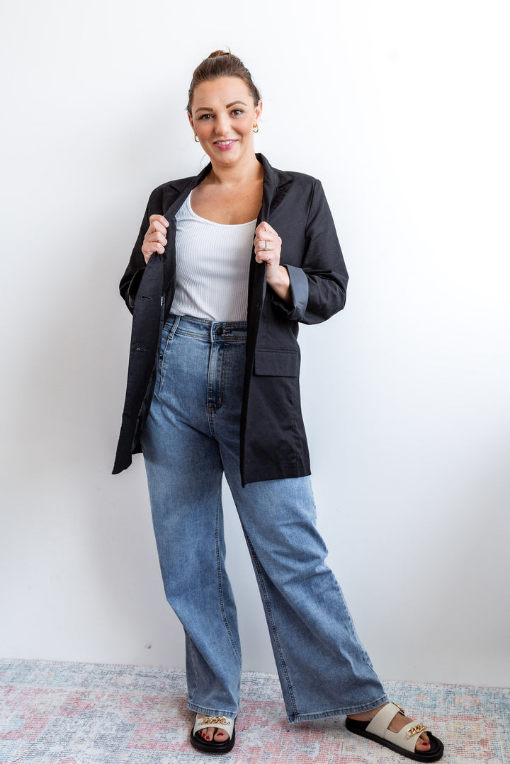 Billie Wide Leg Jean - Blue