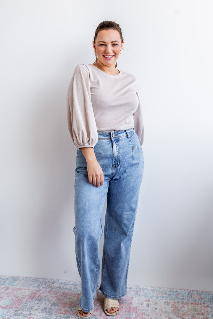 Billie Wide Leg Jean - Blue