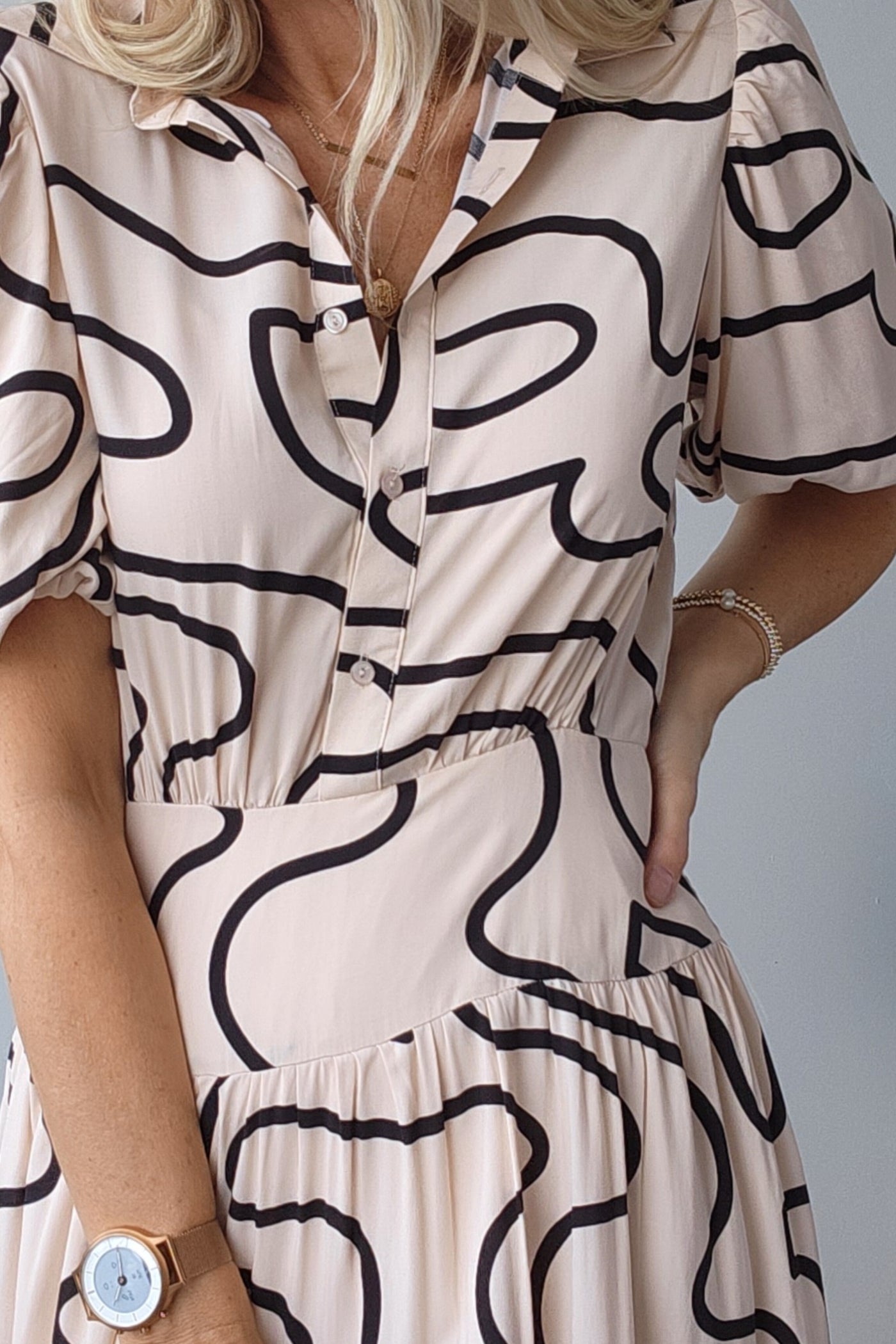 Abstract Shirt Dress