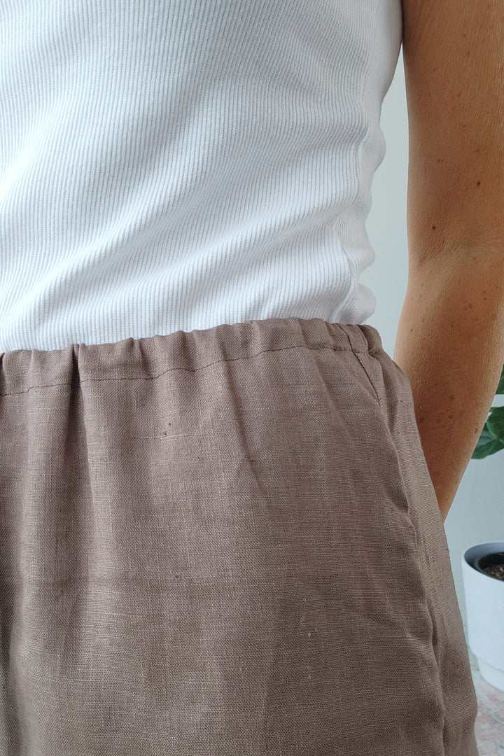 Darcy Linen Pant - Mocha