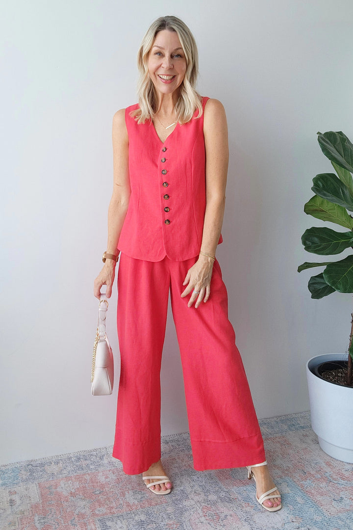Laneway Pant - Cherry