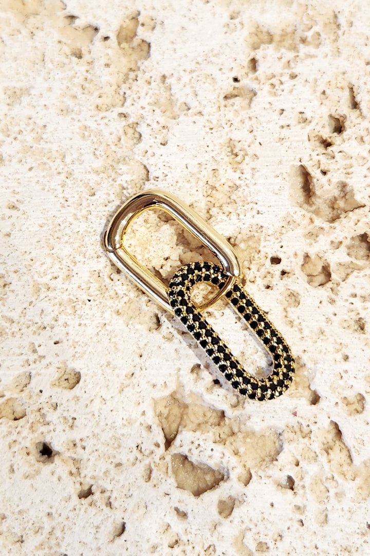 Double Loop Stone Earring