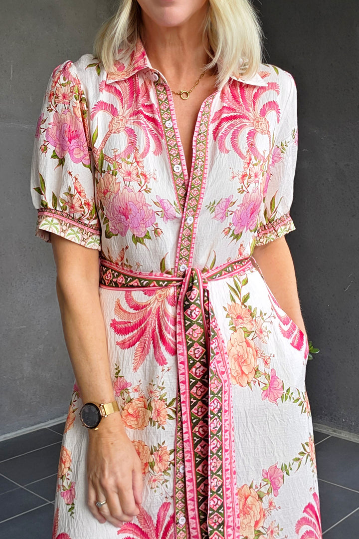 The Palms Midi Dress - Vanilla