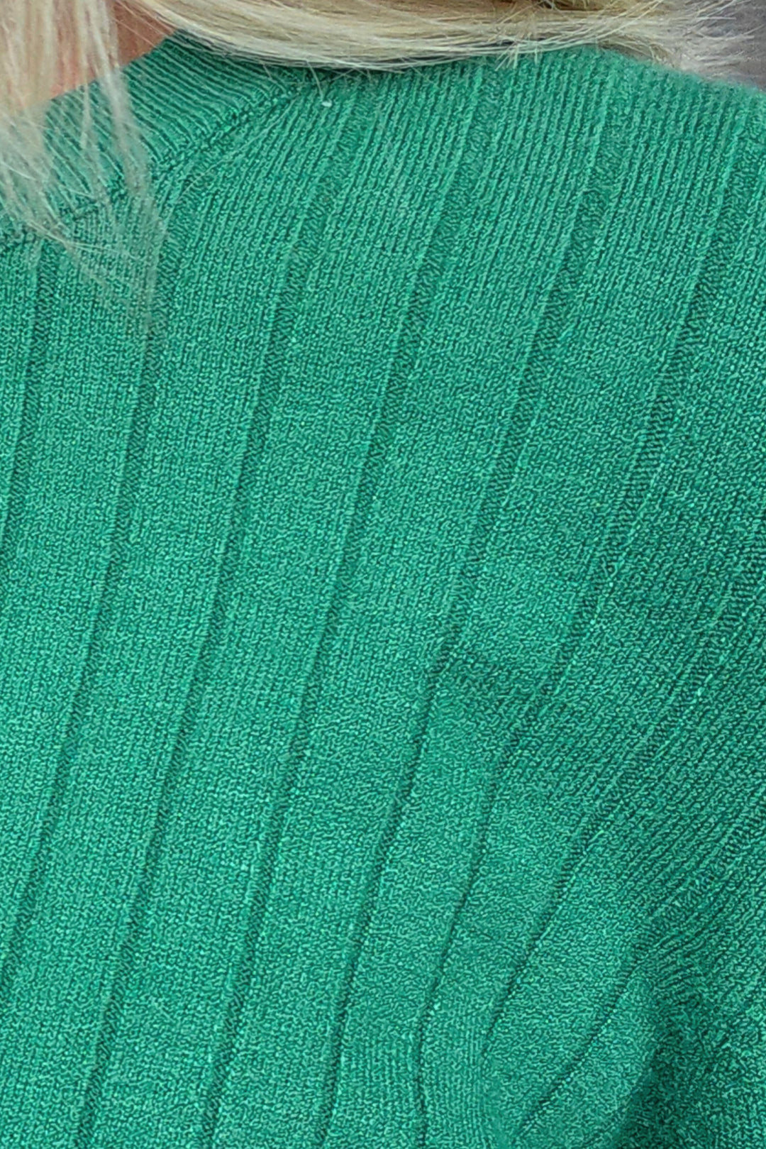 Crew Neck Rib Knit - Emerald - Mabel and Woods