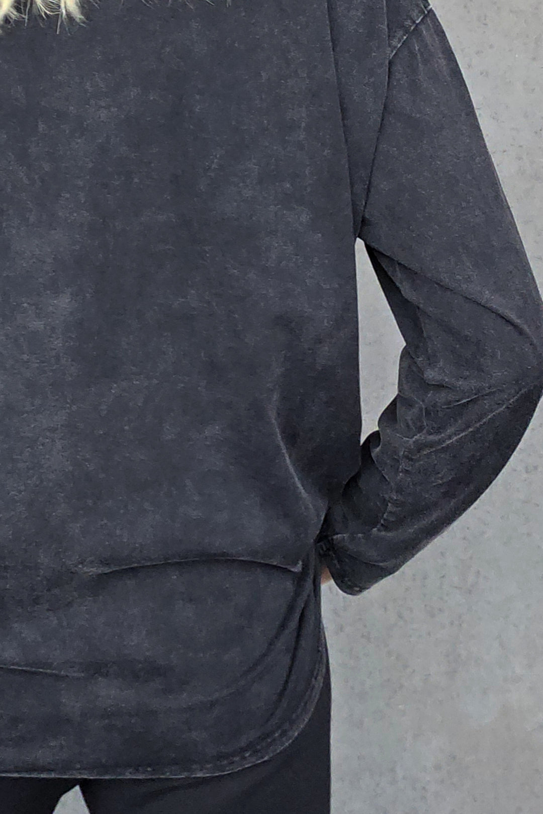 Lovers Club Long Sleeve Tee - Washed Black
