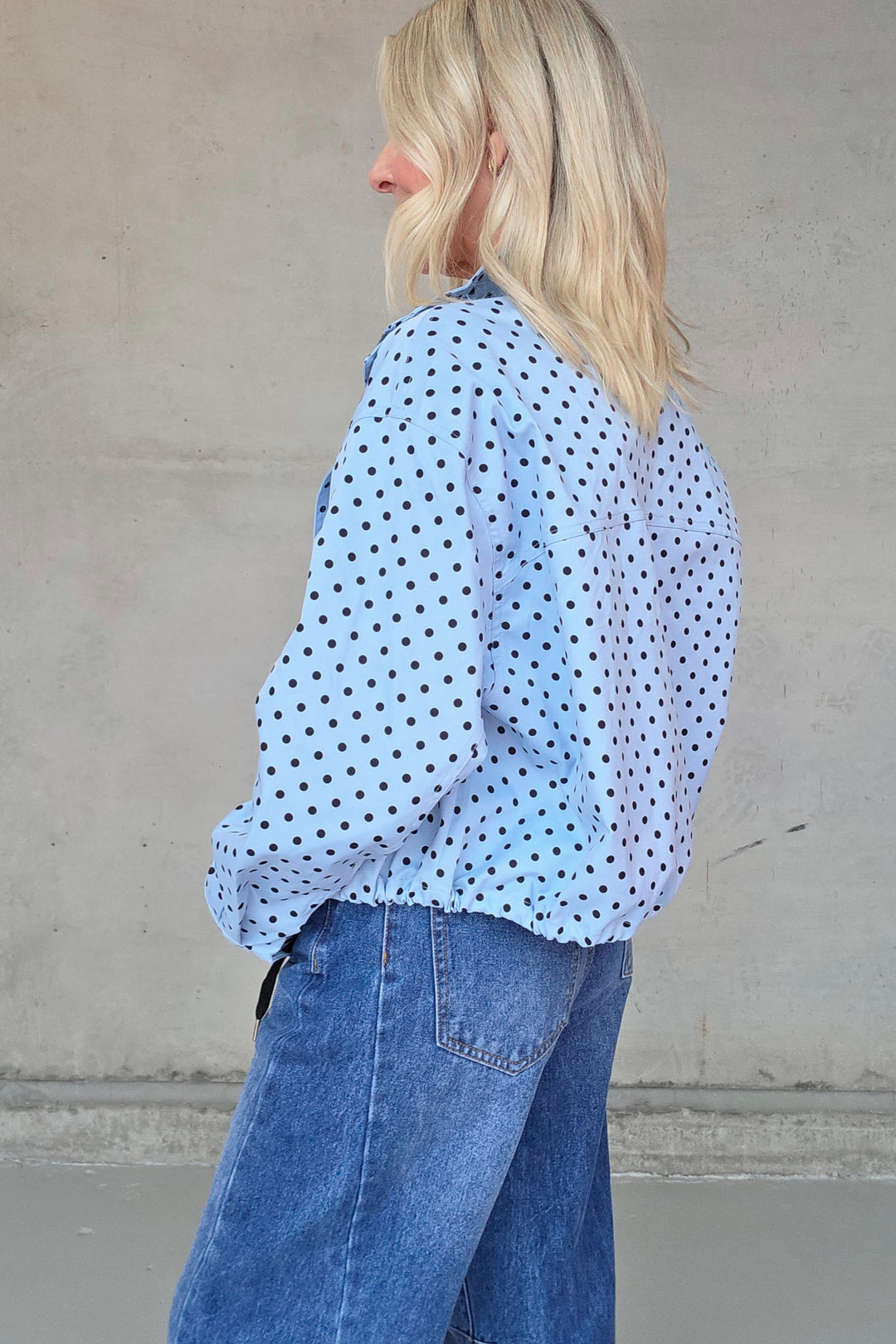 Spring Polka Jacket - Blue