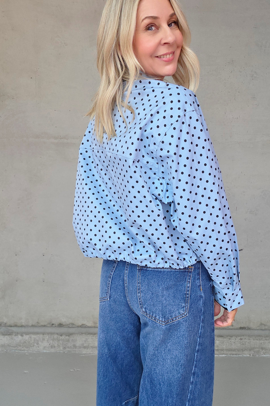 Spring Polka Jacket - Blue