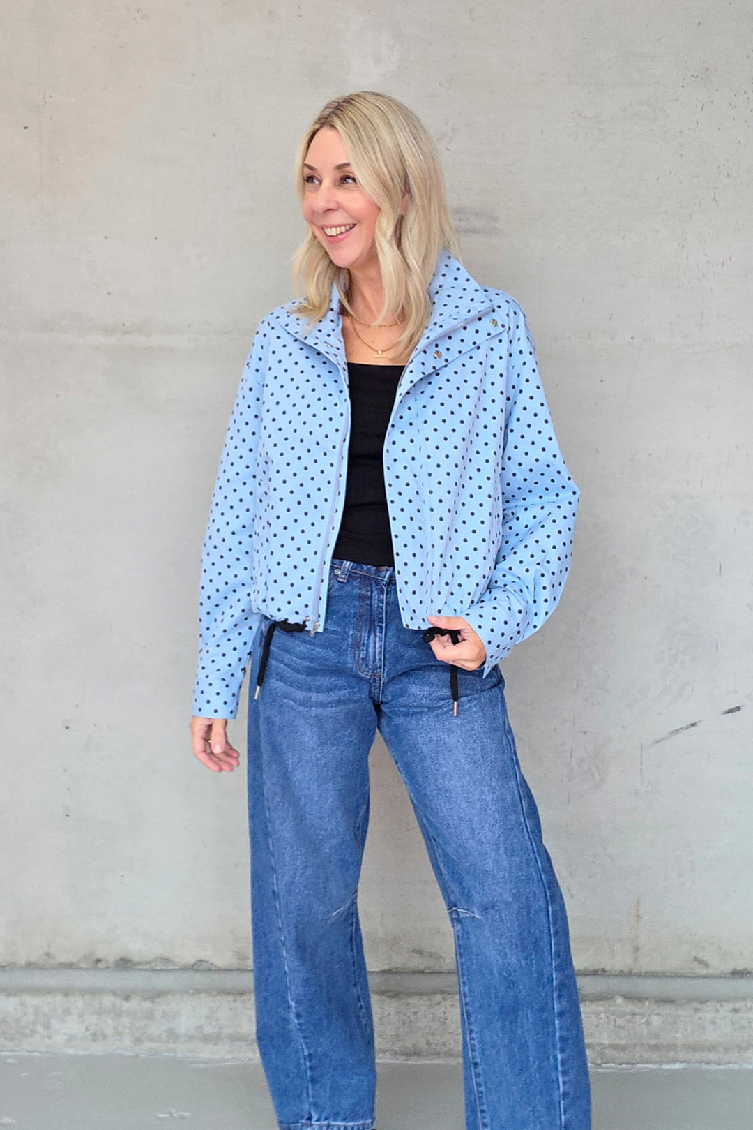 Spring Polka Jacket - Blue