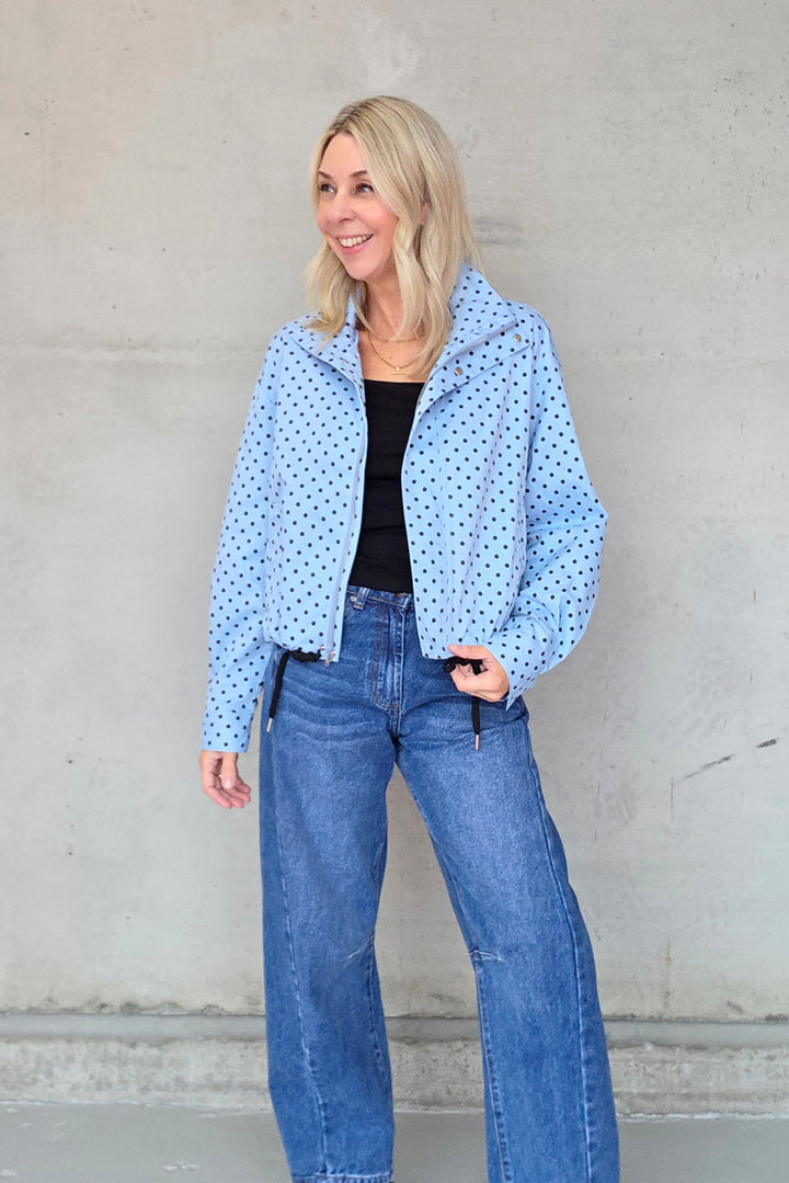 Spring Polka Jacket - Blue