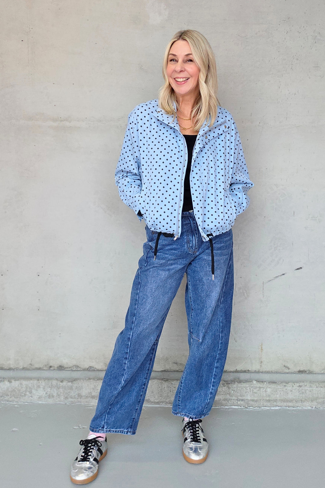 Spring Polka Jacket - Blue