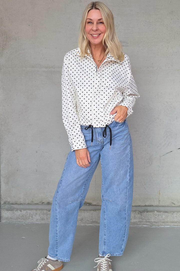 Spring Polka Jacket - Cream