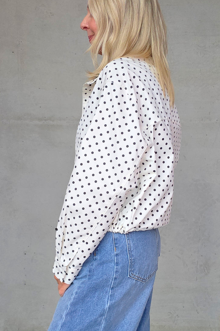Spring Polka Jacket - Cream