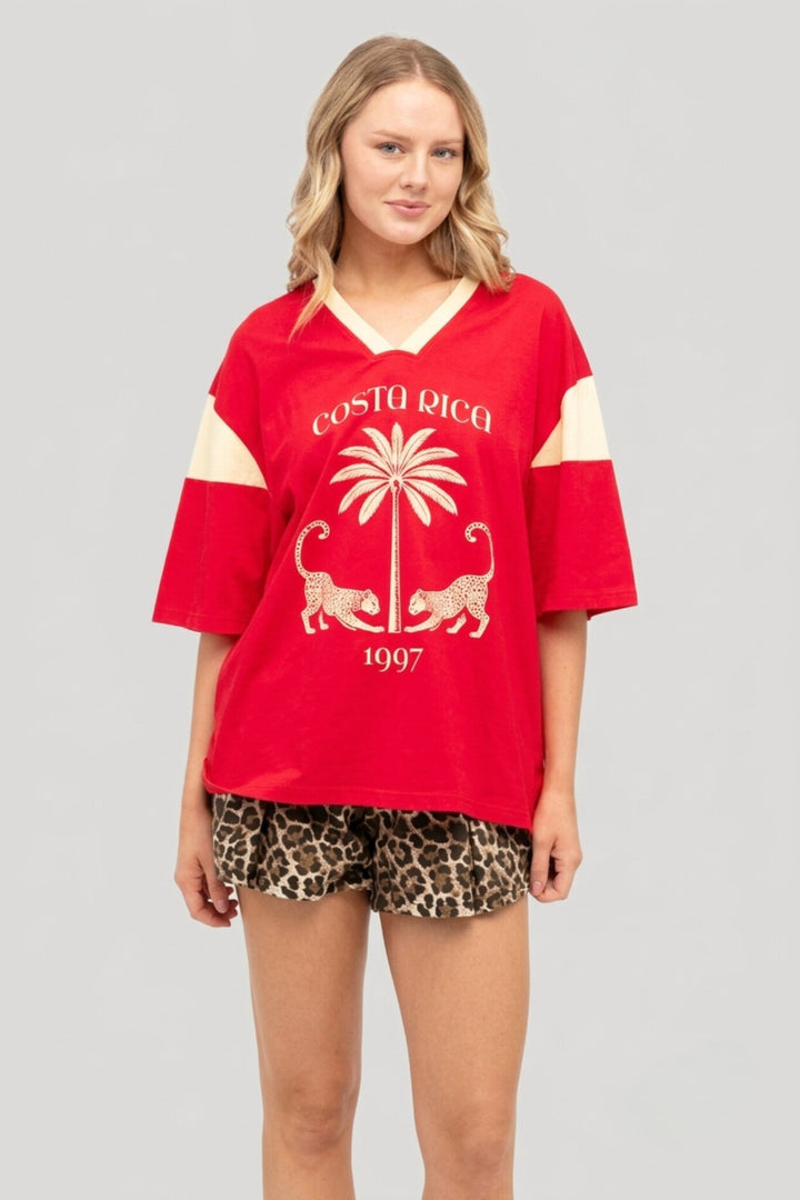 Costa Rica Tee - Red