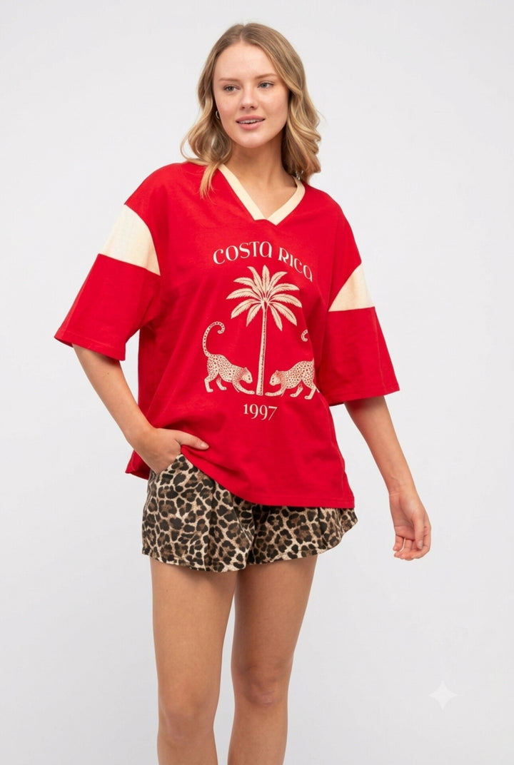 Costa Rica Tee - Red