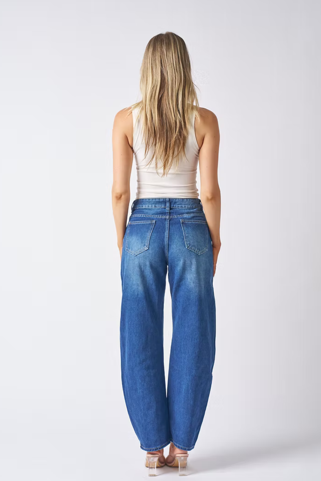 Liza Barrel Jean - Dark Wash - Mabel and Woods