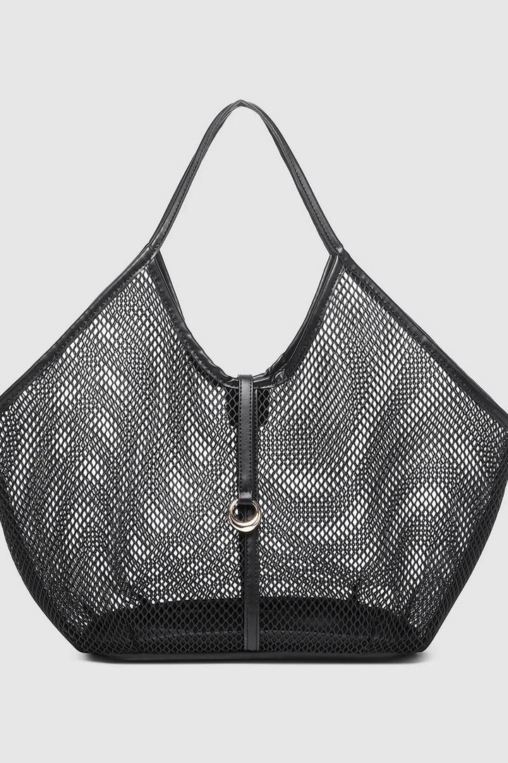 Calypso Mesh Tote Bag - Black
