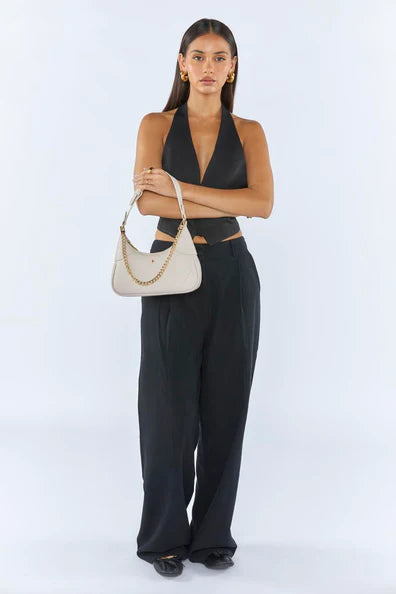 Tahira Chain Shoulder Bag - Nude