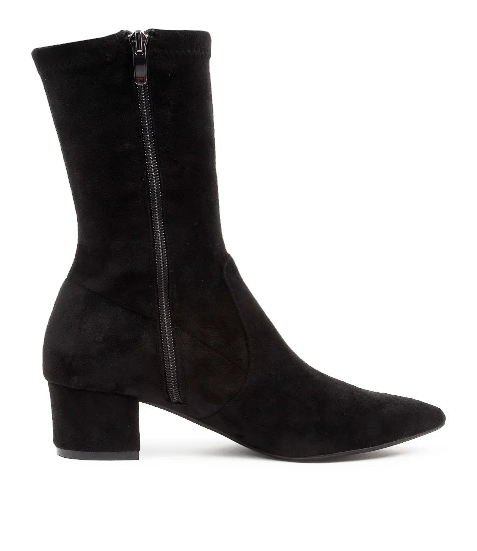 Auston Microsuede Boot - Black - Mabel and Woods