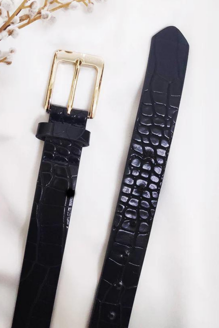 Sinclair Croc Belt - Black